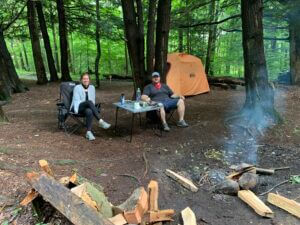 primitive woods camping at The Heron Campground in western new york