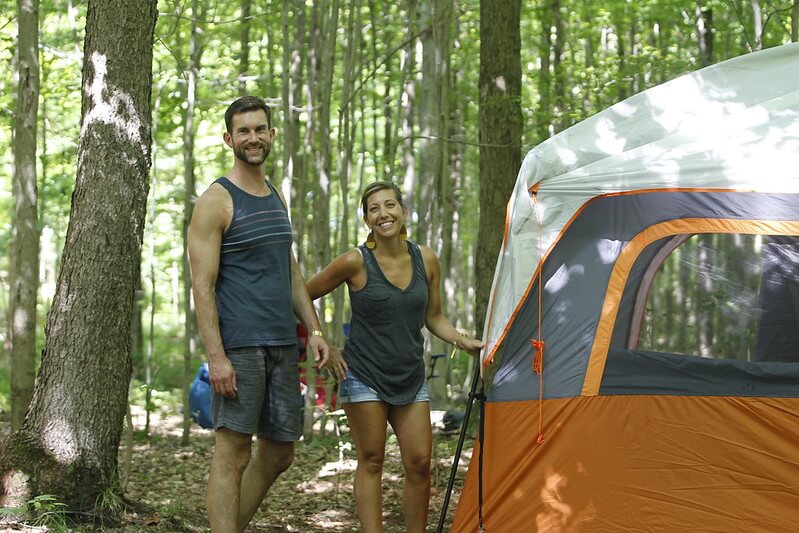 Campers at The Heron Campground in Western New York