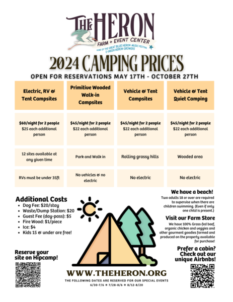 Campground Pricing 2024