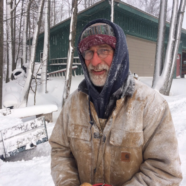 Farmer Steve in the Snow